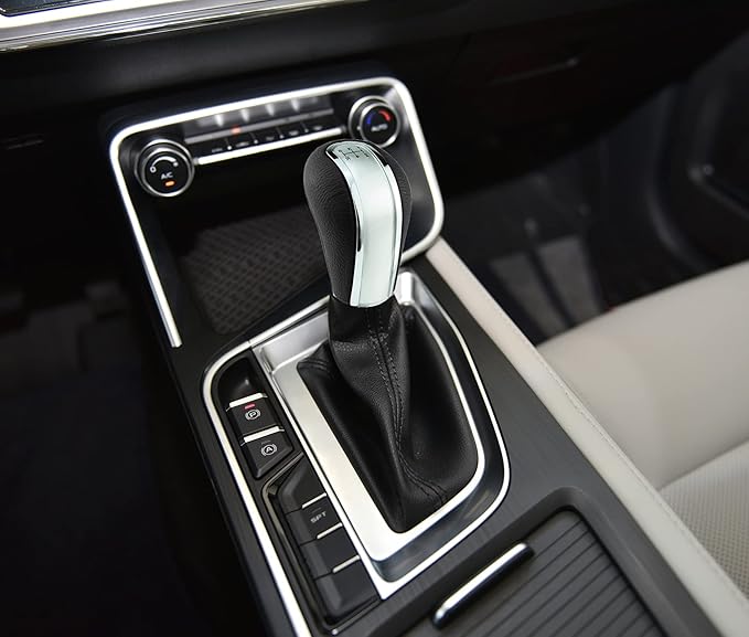 Abfer 5 Speed Shift Knob Aluminum Alloy Car Gear Stick Weighted Shifter Knob for Most Manual Truck Vehicle, Silver