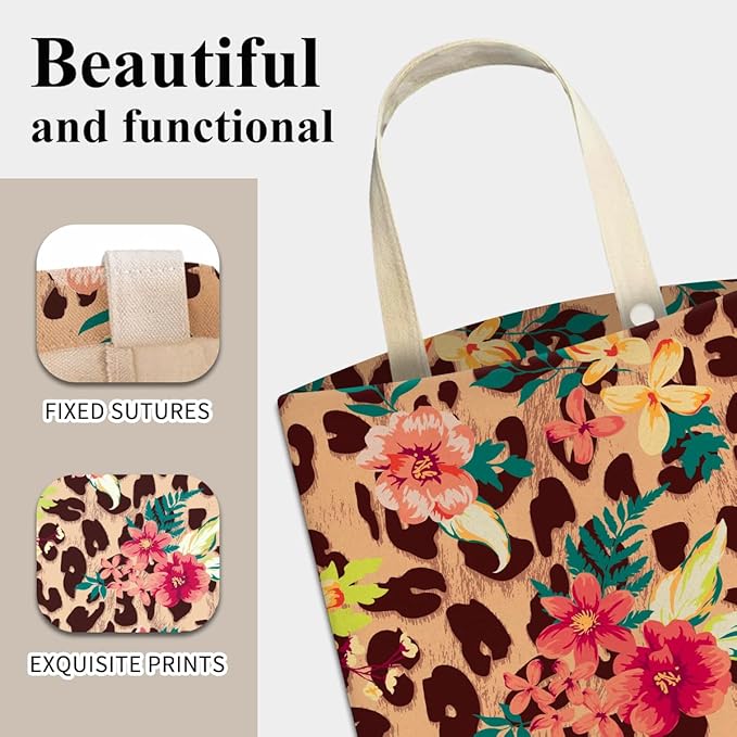 Cute Car Trash Can, Hanging Car Organizer, Vintage Foral Leopard