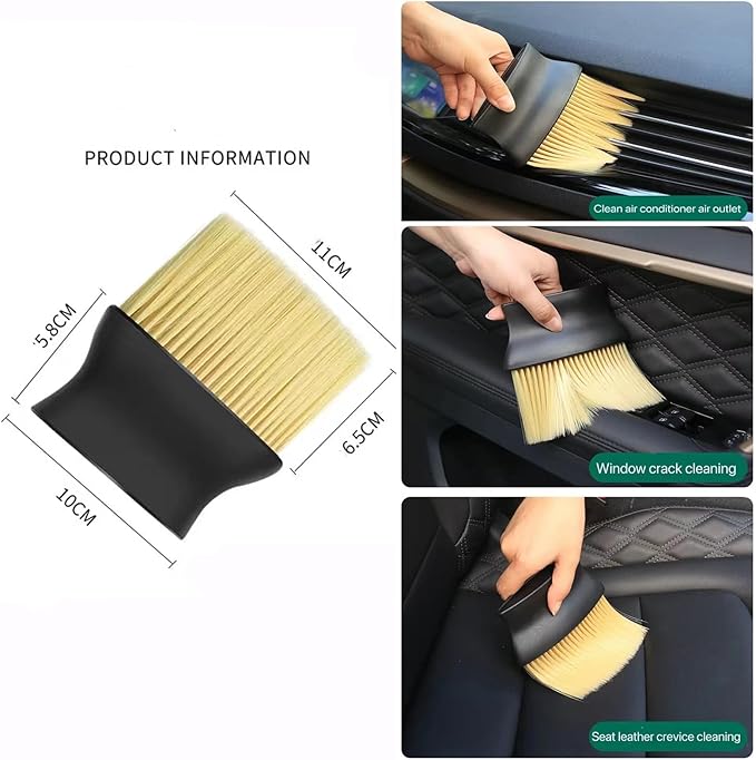 10pcs Auto Car Detailing Brush Set,Car Interior Cleaning Kit,Including 5pcs Car Detailing Brushes, 3pcs Wire Brush and 2pcs Different Soft Bristle dusting Brush for car Interior.