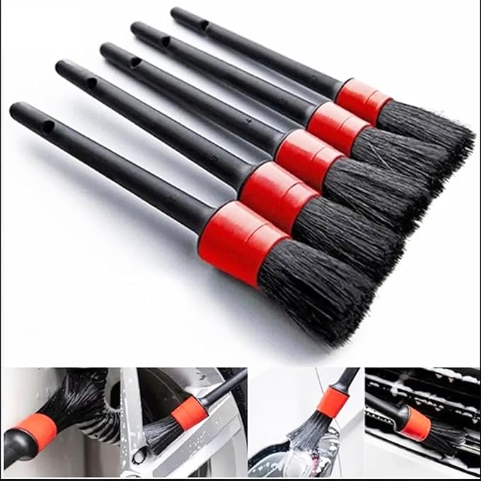 10pcs Auto Car Detailing Brush Set,Car Interior Cleaning Kit,Including 5pcs Car Detailing Brushes, 3pcs Wire Brush and 2pcs Different Soft Bristle dusting Brush for car Interior.