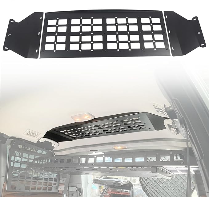 HIGH FLYING for Toyota Sequoia 2008-2022 Car Accessories Modular Storage Molle Panels System Trunk Shelf Luggage Storage Carrier Trunk Organizer Aluminum Alloy (Roof Panel Shelf)