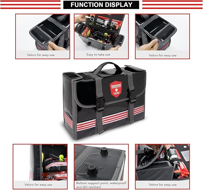 Car Emergency Kit (126 Piece)，Gift for Father Women Friend, Premium Roadside Assistance Essentials with Jumper Cables Tow Rope- Ideal Auto Road Safety Kit for Truck, RV