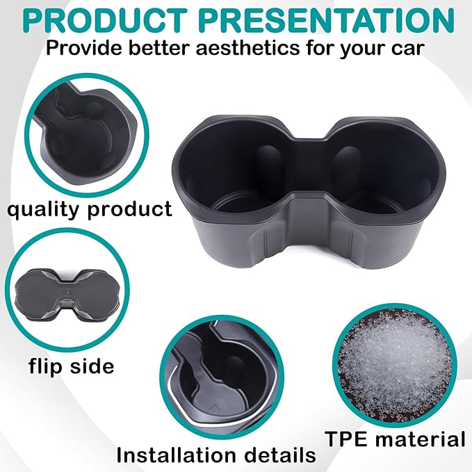 Gear Shift Console Organizer Drink Water Cup Holder Storage Center Compatible with BMW X1 U11 2023 2024 Car Center Console Cup Holder Storage Box Replacement Parts Interior Accessories