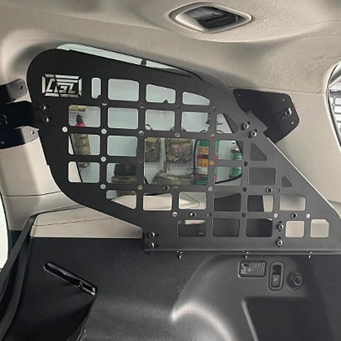 HIGH FLYING for Subaru Forester 14-18 Car Accessories Modular Storage Molle Panels System Trunk Shelf Luggage Storage Carrier Trunk Organizer Aluminum (Side Panels with Power Tailgate)