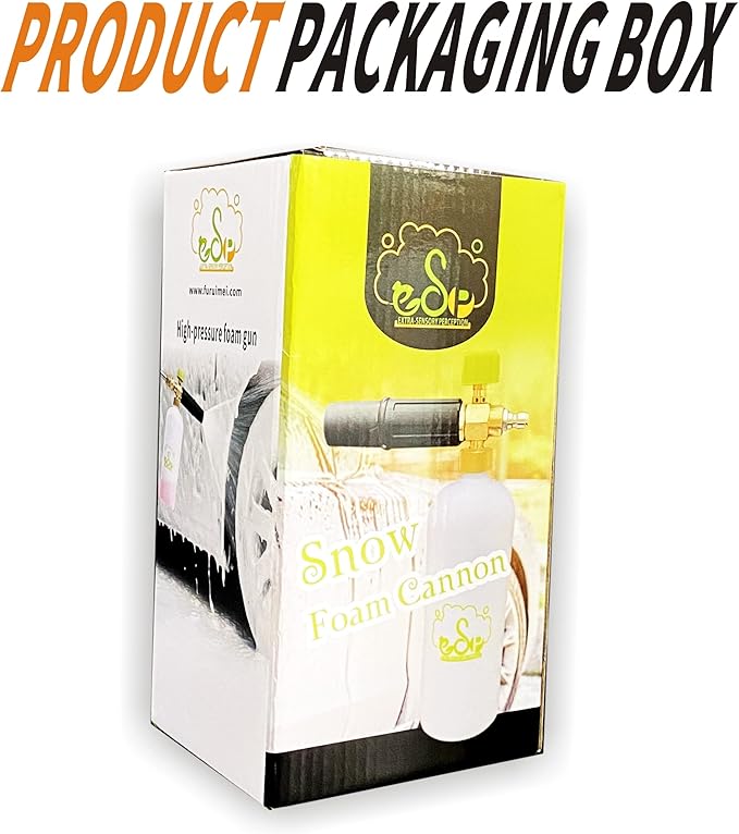 ESP Foam Cannon 1L Car Wash Foam Sprayer with 1/4" Quick Connector, 5 Nozzle Tips for Pressure Washer