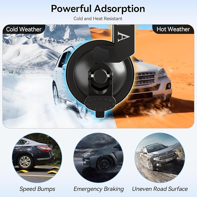 Starlink Mini Suction Cup Mount, Vehicle Sunroof and Glass Surfaces – Secure Satellite Mounting Kit with Strong Grip for Car Rack System Adapters in RVs, Boats, and Road Trips