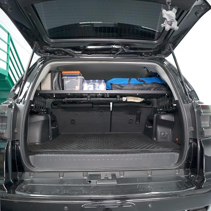 HIGH FLYING for Toyota 4Runner 2010-2024 Car Accessories Modular Storage Molle Panel System Trunk Shelf Luggage Carrier Cargo Racks Trunk Organizer Aluminum Alloy Whole Kit