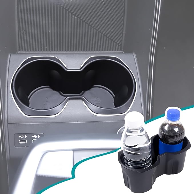 Gear Shift Console Organizer Drink Water Cup Holder Storage Center Compatible with BMW X1 U11 2023 2024 Car Center Console Cup Holder Storage Box Replacement Parts Interior Accessories