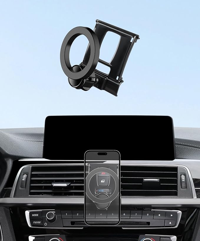 Car Phone Holder for 2014-2021 BMW 2 Series/2012-2018 BMW 3 Series/2014-2020 BMW 4 Series Accessories, 360° Rotation Phone Mount Compatible with MagSafe