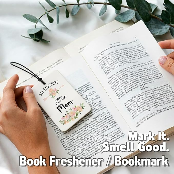 Mom Mother Gifts Car Air Freshener Hanging 3 Pack, My Favorite People Call Me Mom Car Accessories Gifts for Grandma Christmas Women,Rustic Floral Scent Card Lavender for Closet Bathroom Decor