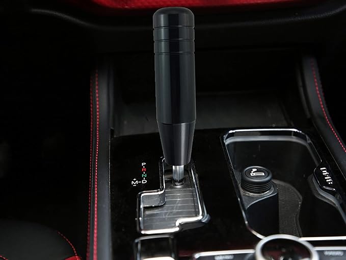 Abfer 5" Heavy Weighted Shift Knob, Aluminum Alloy Car Gear Lever Stick Shifter Handle Fit Most Automatic Manual Vehicle (Black)