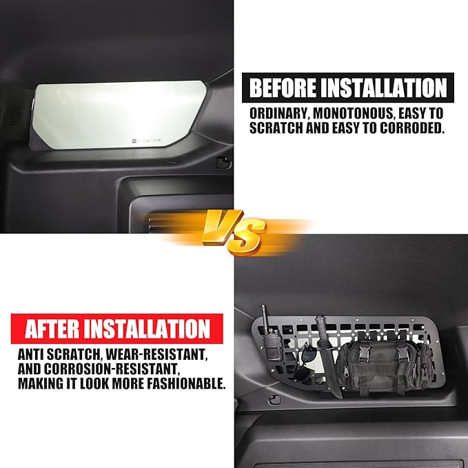 for Hummer EV Accessories Trunk Storage Panel Modular Shelf Cargo Rack Rear Left and Right Interior Luggage Holder for 2024 2025 2026 Hummer EV SUV Organizer Mount Bracket (Black)