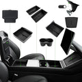 10PCS Center Console Organizer Tray for 2025 2026 Tesla Model Y Juniper Accessories, Under Seat Storage Armrest Hidden Storage Box Cup Holder Charger Pad for Tesla Model Y Juniper