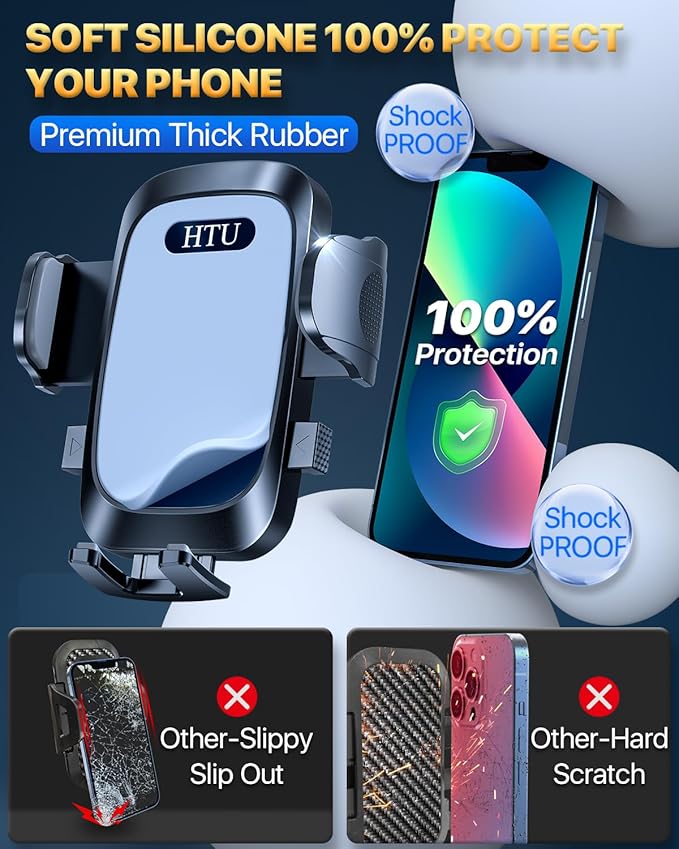 【98+LBS Strongest Suction & Military-Grade】Ultimate Car Phone Mount【Patent & Safety Certs】 Cell Phone Holder Truck Stand for Dashboard Windshield Vent for iPhone 17 Pro Max 16 15 Samsung (Light Grey)