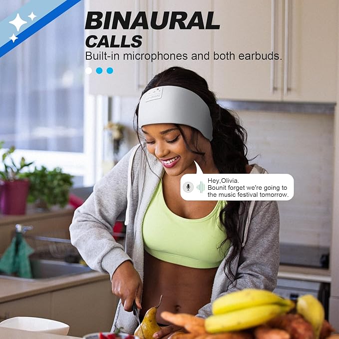 LC-dolida Sleep Headphones Bluetooth 5.4 | Headband Headphones Earphones Wireless | Sleep Mask for Sleeping, Sports, Gifts, Workout, Jogging, Yoga,Insomnia, Air Travel, Meditation