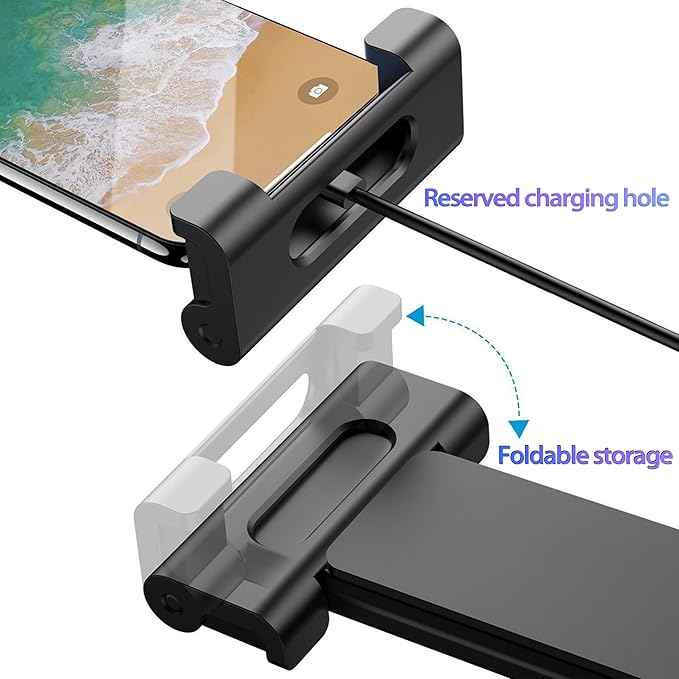 2026 Car Headrest Tablet Holder, Road Trip Essentials for Kids, Scalable Tablet Mount for Car Backseat for iPad Phone, for Most Tablets/Phones, Fits Larger Tablets [Upgrade - Black]