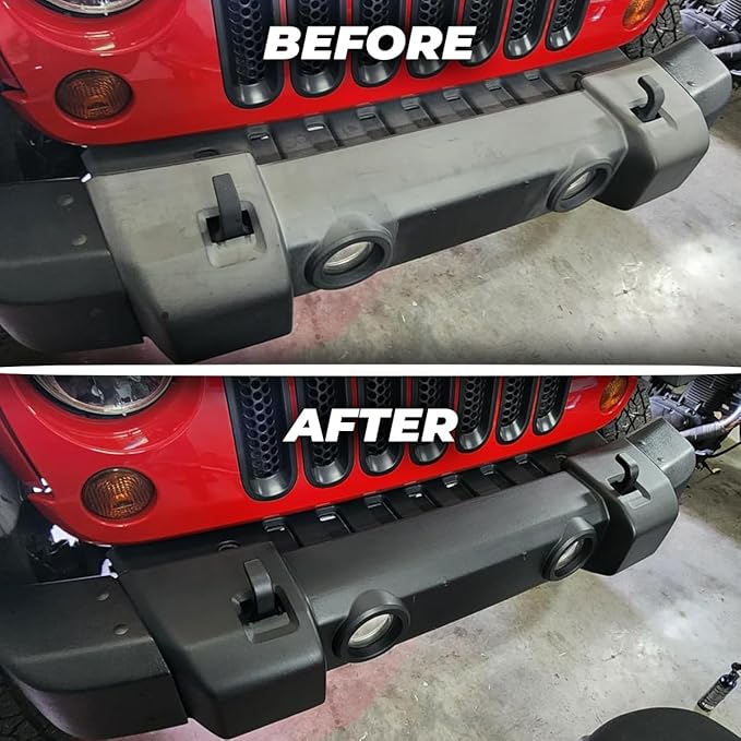 ExoForma Black Trim Restorer - Lasts 6+ Months, Dye Infused Waterproof Plastic Restorer for Cars - Perfect for Faded Bumpers, Trim & Vinyl on Jeeps, Truck Beds, Avalanches & ATVs | 8oz