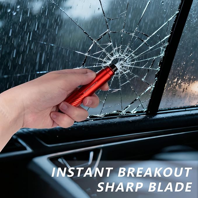 Car Safety Hammer, Auto Car Escape Tool (Bright Black)