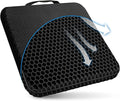 Gel Seat Cushion, for Long Sitting -Double Thick Gel Seat Cushion Breathable Honeycomb Chair Cushion with Non-Slip Cover for Office Chair Car, Wheelchair, Long Trips,Relief Sciatica Pain