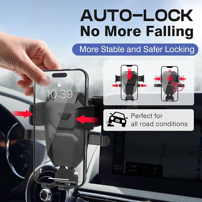 Car Phone Holder for 2016-2023 Mazda MX-5 Miata/16-21 CX-3/14-16 Mazda 3 Accessories,Cell Phone Mount ONLY for 7-Inch Screen Fixed Clip,Hands-Free Ultra Stable Air Ven Phone Stand