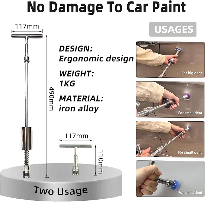 108pcs/set Auto Body Dent Repair Tools Kit,Car Dings Repair,Paintless Bodywork Dent Pulling Tool,Dent Puller Lifter,Multi-funtional Bridge Puller.Hail Removal Tools Set