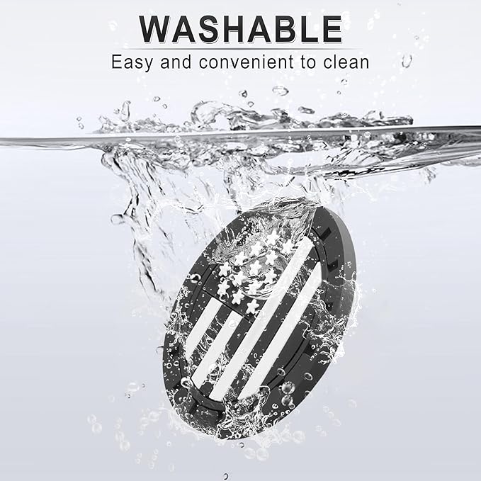 JUSTTOP Car Cup Holder Coaster,American Flag Non-Slip Insert Car Cup Coaster,Car Accessories Interior for Women and Man,4 Pack Black