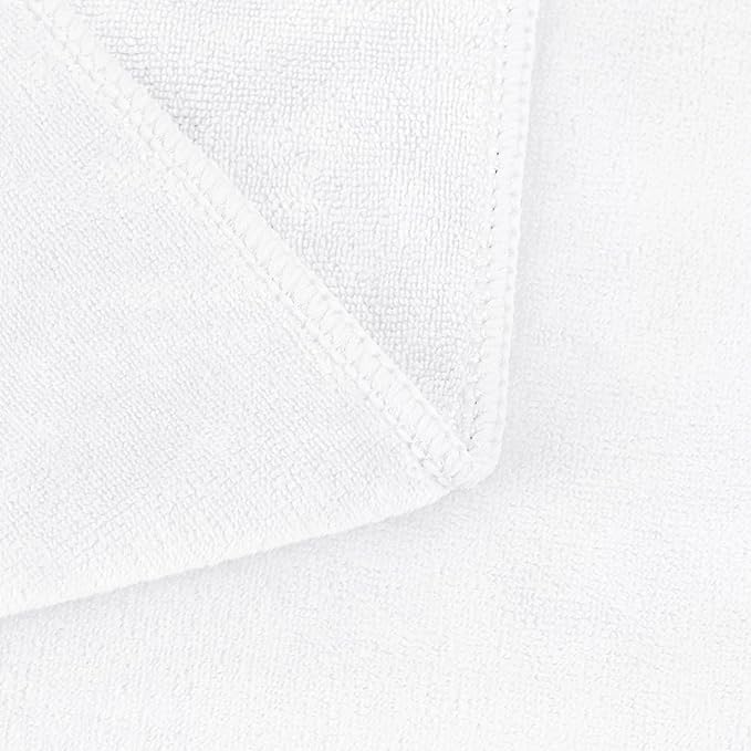JML Microfiber Bath Towels, Bath Towel 2 Pack(35" x 70"), Oversized, Soft, Super Absorbent and Fast Drying, Multipurpose Use for Sports, Fitness, Yoga, Microfiber White