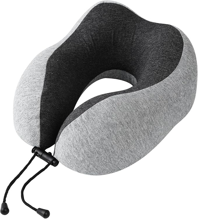 Travel Neck Pillow | Memory Foam Neck Pillow, New Portable U-Shaped Pillow with Neck Support, Breathable & Washable Cover, Compact for Plane, Office, Bus, Train, Sofa, Nap–Includes Storage Bag