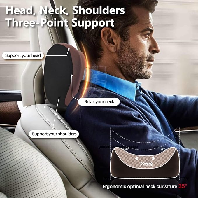 2Pcs Car Neck Pillow, Ultra Comfortable Neck Pillow for Driving, Soft Car Headrest Pillow Like Clouds, Make Your Driving More Comfortable, Suitable for Driving, Traveling
