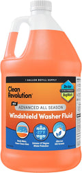 Clean Revolution Advanced All Season Windshield Washer Fluid Ultra Low VOC Formula - Extreme -27°F Winter Protection - Made in USA