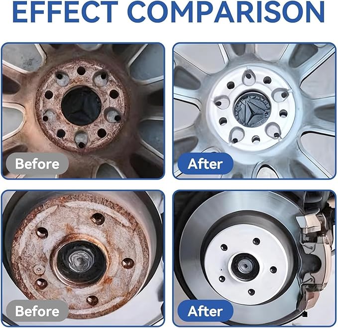 10PC Wheel Hub Cleaning Tool，Brake Hub Cleaning Kit Includes 8 Pads、Holder and Adapter，Fits 1/2” Wrenches or Electric Drill, Automotive Maintenance Tool (ABS Plastic)