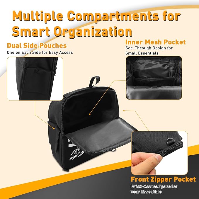 2025 RAV4 Trunk Organizer Storage Bag, Tailgate Cubby Cargo Pocket bag for Toyota RAV4 2025 2024 2023 2022 2021 2020 2019, Multi-Functional Oxford Bag Holds Car Accessories, Black, 1PC