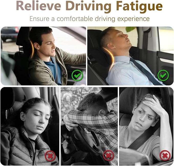 2Pcs Car Neck Pillow, Ultra Comfortable Neck Pillow for Driving, Soft Car Headrest Pillow Like Clouds, Make Your Driving More Comfortable, Suitable for Driving, Traveling
