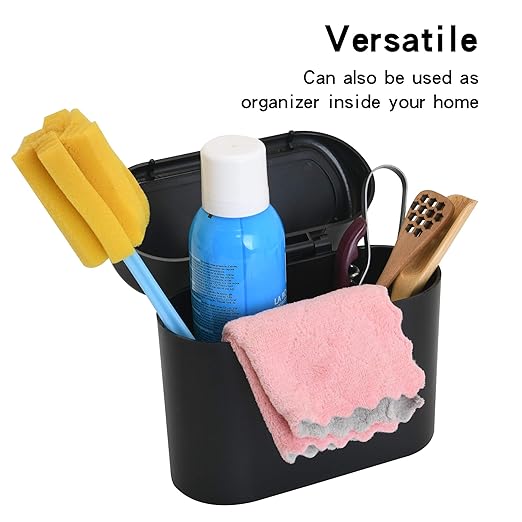 CZWL&HG 2 Pack Mini Car Trash Can with Lid & with 40 Pcs Bags - Waterproof Vehicle Garbage Can for Door/Seat/Home, Odorless Portable Travel Trash Bin