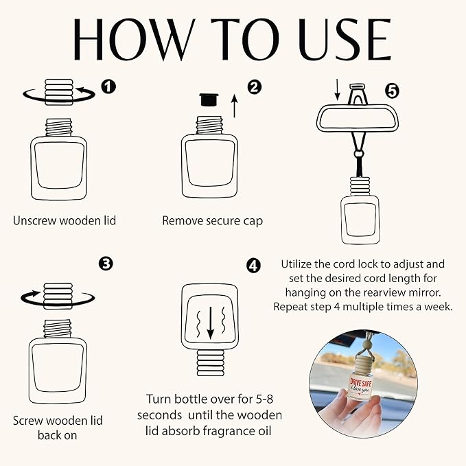 NewEleven Birthday Gifts For Women, Men - Car Accessories For Women, Her, Him - Gifts For Men From Friend, Family - Car Air Freshener Hanging 2 Pack, Vanilla Cream Oil Diffuser