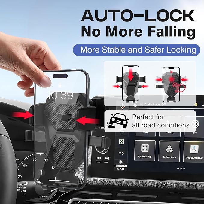 Car Phone Holder for 2023-2025 2026 Honda CR-V Accessories,Adjustable GPS CR-V Phone Mount for 7/9-inch Screen,Hands-Free Ultra Stable CRV Air Vent Phone Stand