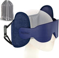Travel Pillows for Airplanes, Airplane Pillow with Sleep Eye Mask, Comfortable Travel Essentials for Long Flight, Car Trip, 360° Headrest, Royal Blue