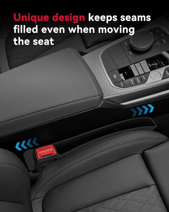 Car Seat Gap Filler, Seat Gap Organizer with Phone Holder, Car Seat Accessories, Car Organizer Fit SUV Truck-2PCS Pink