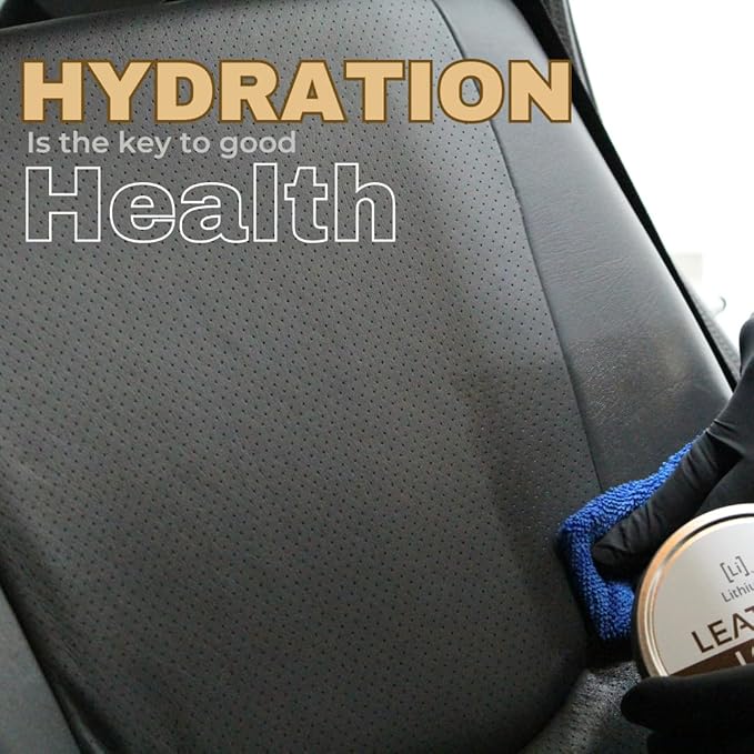 Lithium Leather Love Car Leather Cleaner and Conditioner - Deep Hydrating All Natural Premium Care For Car Interior that Restores, Rehydrates and Protects (8oz)