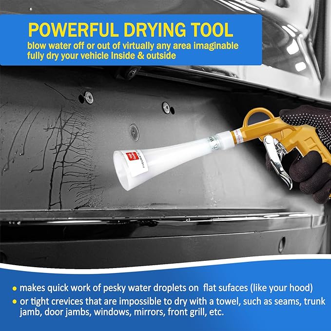 Air Blow Gun Car Detailing Interior Car Cleaning Gun High Pressure Washer Blow Out Tool Auto Detailing Air Gun Blower Duster Works with Air Compressor (Air Detailing Tool)