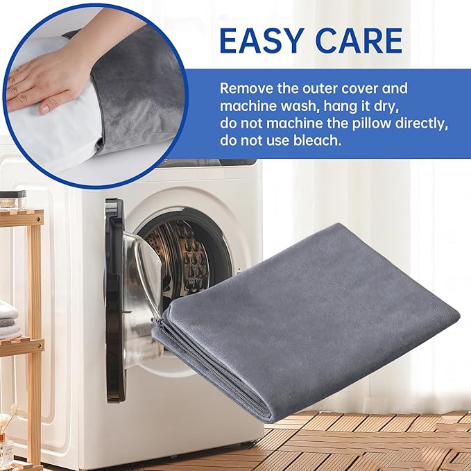 Travel Pillow Compressible Camping Pillow,Compressible Medium Firm, Breathable Cover,Machine Washable,Shredded Memory Foam Pillow Compact Firm Supportive for Adults Kids Outdoor Hiking