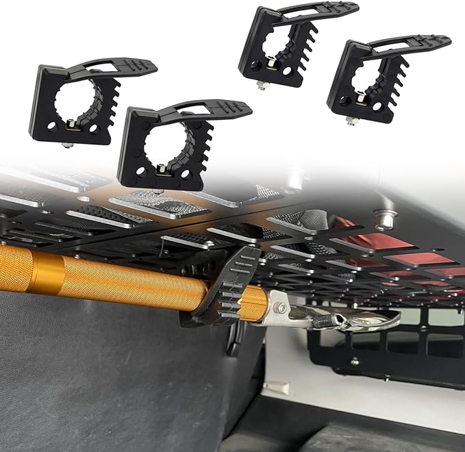 HIGH FLYING for Toyota Fortuner 2016-2024 Car Accessories Modular Storage Molle Panels System Trunk Shelf Luggage Trunk Organizer Aluminum Alloy (Clamps)