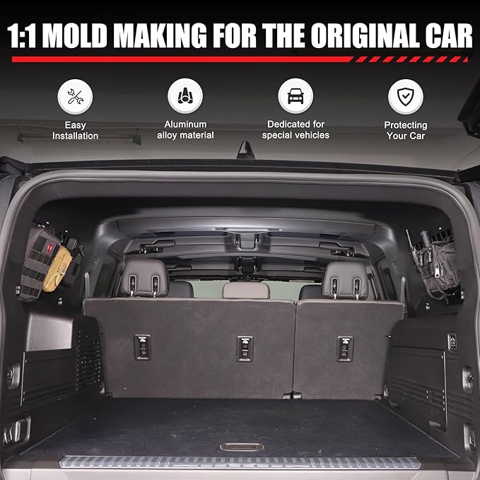 for Hummer EV Accessories Trunk Storage Panel Modular Shelf Cargo Rack Rear Left and Right Interior Luggage Holder for 2024 2025 2026 Hummer EV SUV Organizer Mount Bracket (Black)