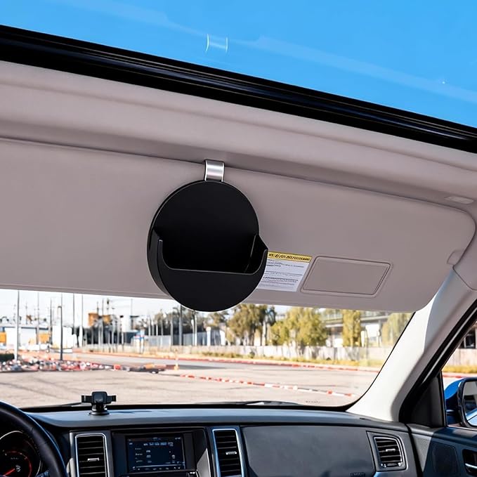 Dip Can Holder for Car Visor, Chew Holder for Car, Cars Sunvisor Bracket, Space Saving Auto Interior Accessory, Non-Slip Compact Storage Holster Clip for Truck (1pc)