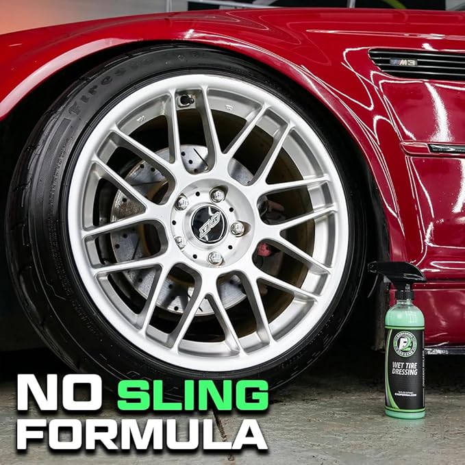ExoForma Wet Tire Dressing Spray - Extremely High Shine Tire Dressing for That Wet Look - No Sling, Non-Greasy Silicone Formula with UV Protection - Easy to Apply, Minimal Cure Time - 16 fl oz, 2 Pack