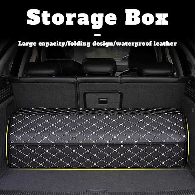 Car Trunk Organizer For BMW X3 - Custom Fit,All-Season Use，Adjustable Partition Design,Large Space Outdoor Trunk Organizer,Leather,For BMW X3 2025