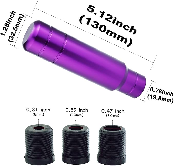 Abfer Metal Heavy Shift Knob, 5" Aluminum Alloy Weighted Gear Lever Stick Shifter Handle Fit Most Automatic Manual Vehicle