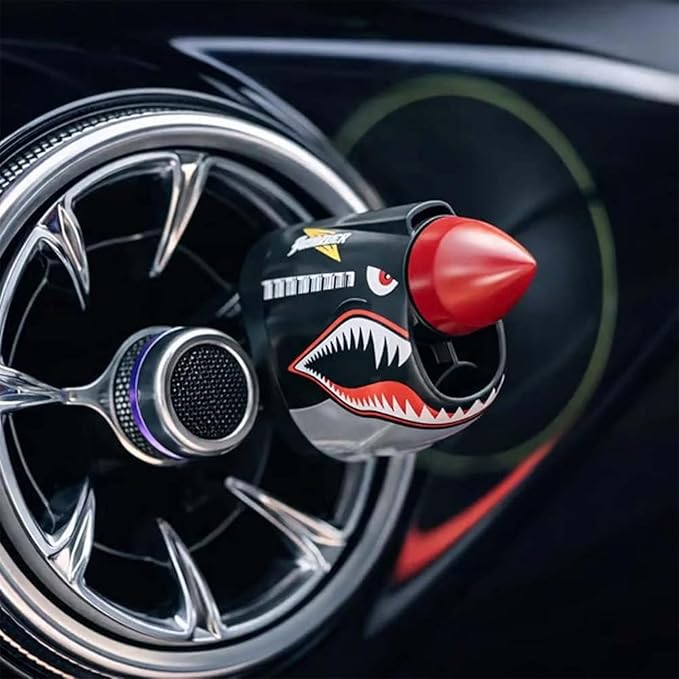 P-40 Fighter Car Air Vent Decoration with Spinning Propeller, Vintage P40 Warhawk Air Freshener, Dashboard Decorations for Auto Interior Decor Gift (1 Pc Yellow)
