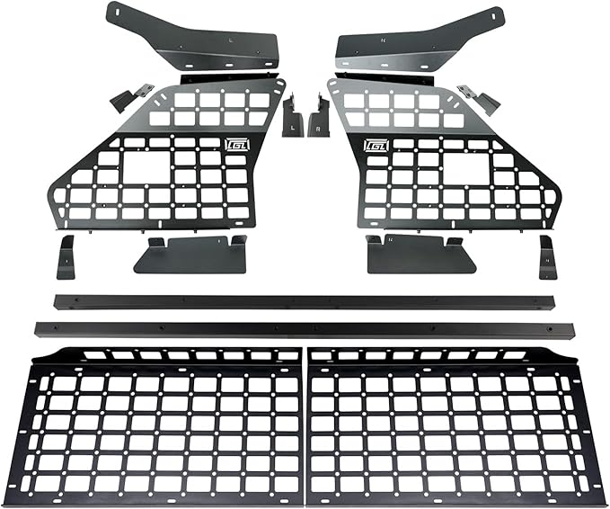 HIGH FLYING Car Accessories for Toyota Sequoia 2023 2024 2025 Modular System Storage Molle Panels Trunk Shelf Storage Trunk Organizer Aluminum Alloy (Side Panel+Trunk Shelf)