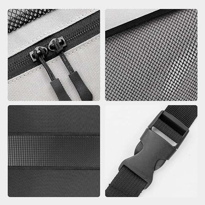 Hanging Car Trunk Organizer, Collapsible Backseat Storage Bag with 8 Large Pockets for Medium or Large Size SUV, Truck, MPV, Car Interior Accessories (Light-gray)